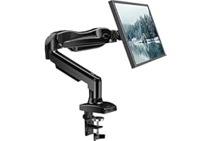 HUANUO Single Monitor Mount, 13 to 32 Inch Design Monitor Arm, Adjustable Stand, Vesa Mount with Clamp and Grommet Base - Fit