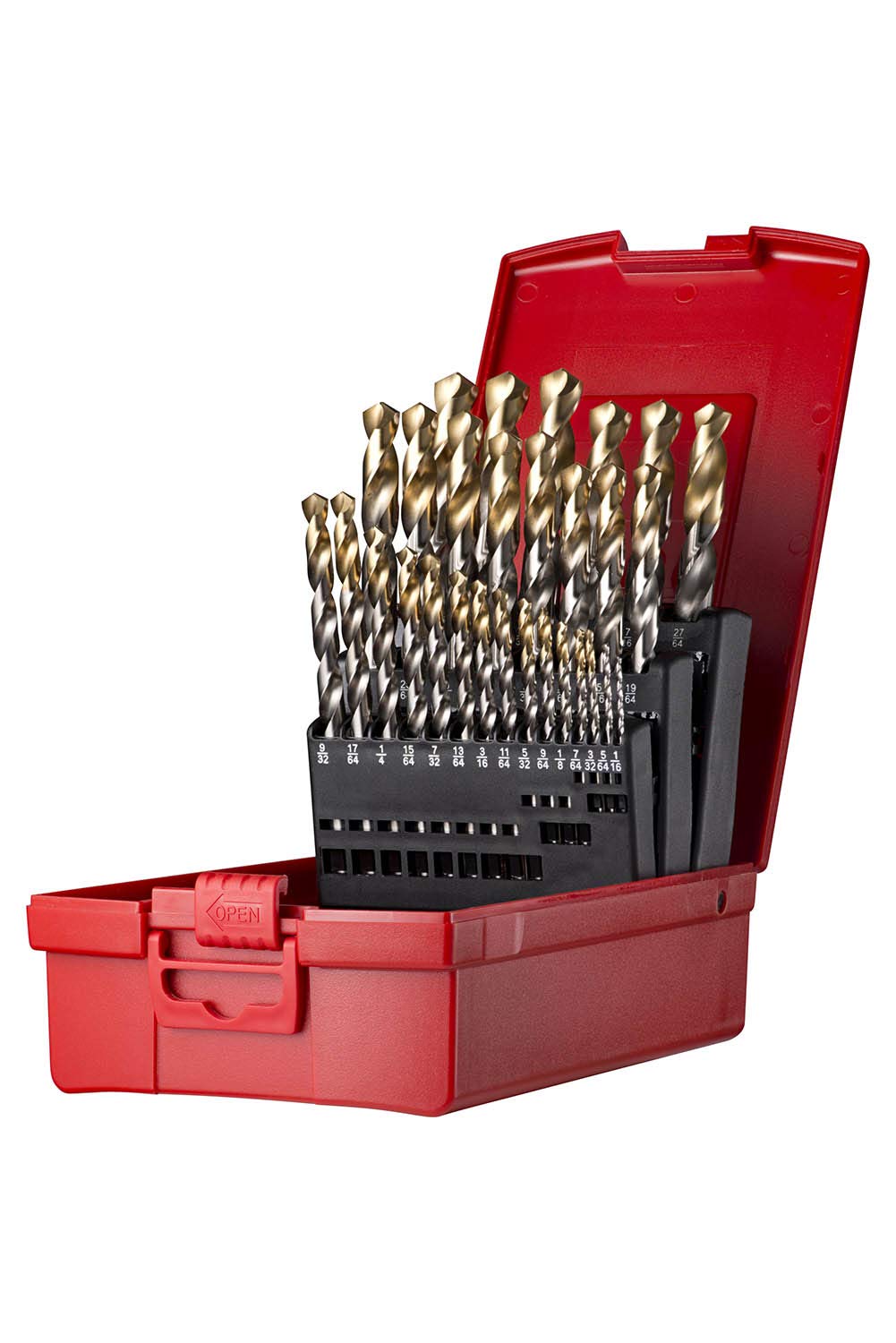 Dormer A09518 HSS High Speed Steel Jobber Drill Bit Set with 118 Degree Tin Tipped Split Point, Set of 29 — image 1