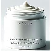 NAELI Face Moisturizer with SPF 30, Anti Aging Collagen & Peptide Cream, Reduces Wrinkles - Lightweight Skin Hydration with Hyaluronic Acid, Paraben Free & Non-Comedogenic Sunscreen, 3.4 oz