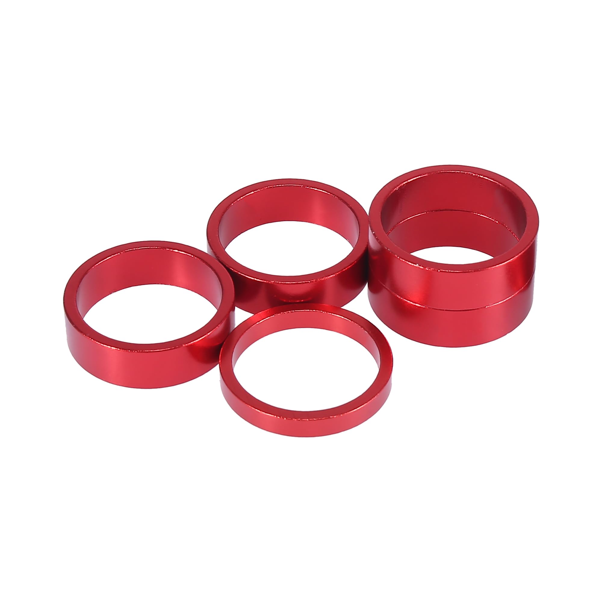X AUTOHAUX 1 Set Bicycle Headset Spacer 28.6mm Fit for 1 1/8 in Red 5 10 mm