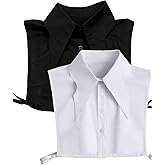 Eyibenlilan Detachable Pointed White Collar Fake Dicky Collar Cuellos Falsos para Mujer Half Shirts for Women Layering