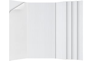 EVENRISING 5 Pack Acoustic Panels,47.2x23.6x0.4 inch Acoustic Wall Panels,Large Soundproof Panels,Self-Adhesive Sound Proof Panels for Walls,Acoustic Treatment for Recording Studio&Office,White