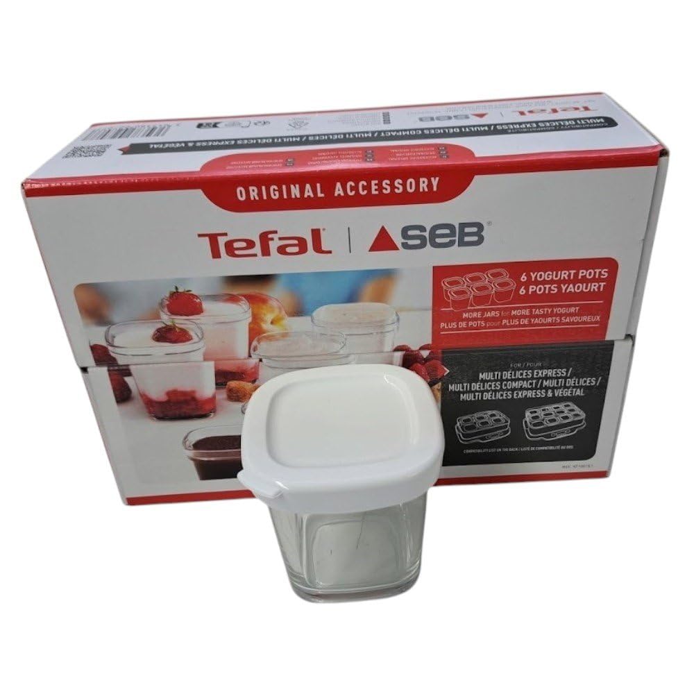 SEB Pack of 6 Yoghurt Maker Pots red