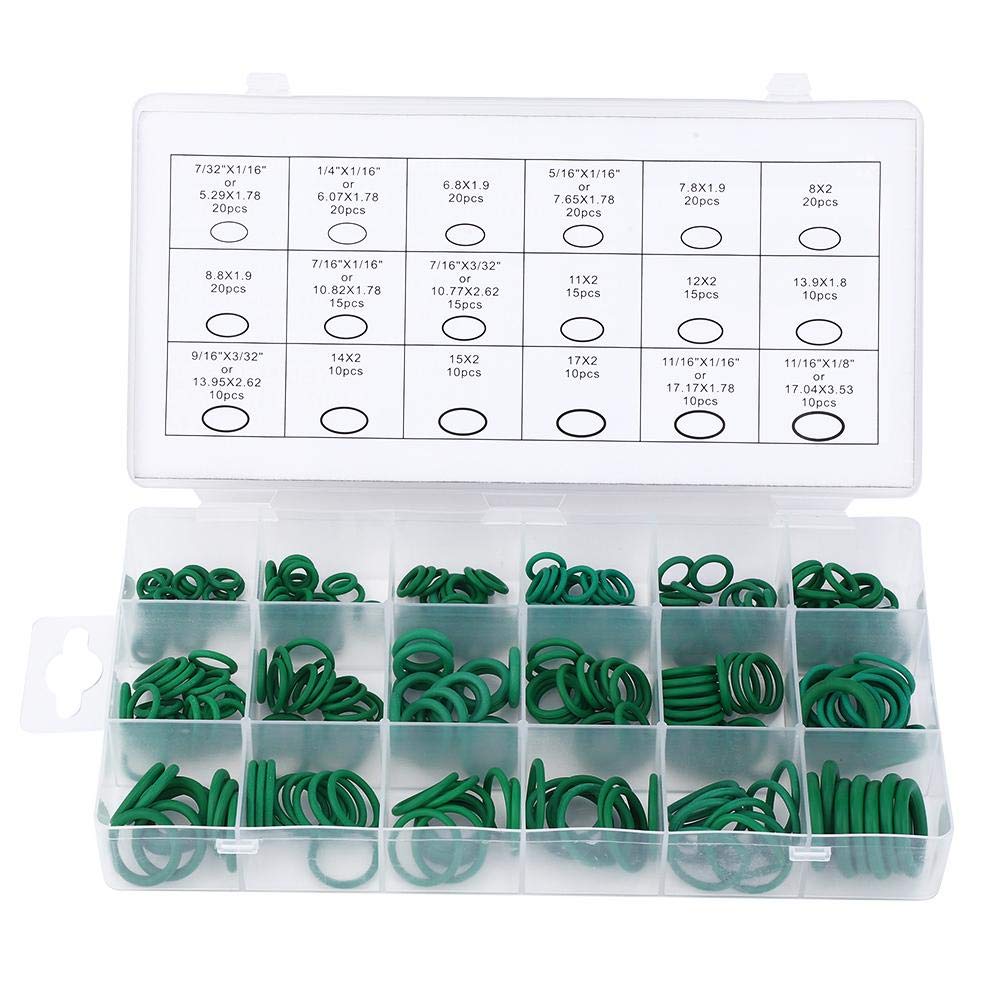 O Ring, 270 Pcs O-Ring High Temperature Resistant Sealing Buna-N Rubber Ring Assortment Kit