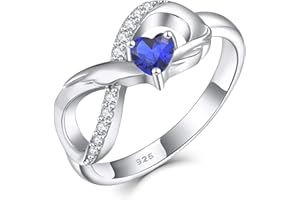 STARCHENIE Infinity Promise Ring 925 Sterling Silver Angel Wings Heart Ring for Women Size 5-10