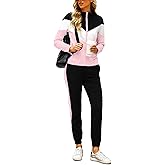Marvmys Women's Tracksuit Set 2 Piece Sweatsuit Outfits Long Sleeve Zip Up Lounge Jogger Set with Pocket