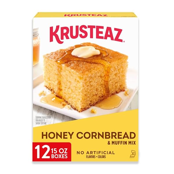 KRUSTEAZ HONEY CORNBREAD AND MUFFIN MIX, 15 OUNCE (PACK OF 12)