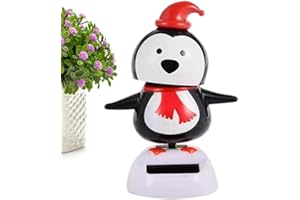 Christmas Solar Dancing Toys - Christmas Theme Figure Bobble Head Toy | Christmas Elk Penguin Swinging Bobble Toy for Car Das