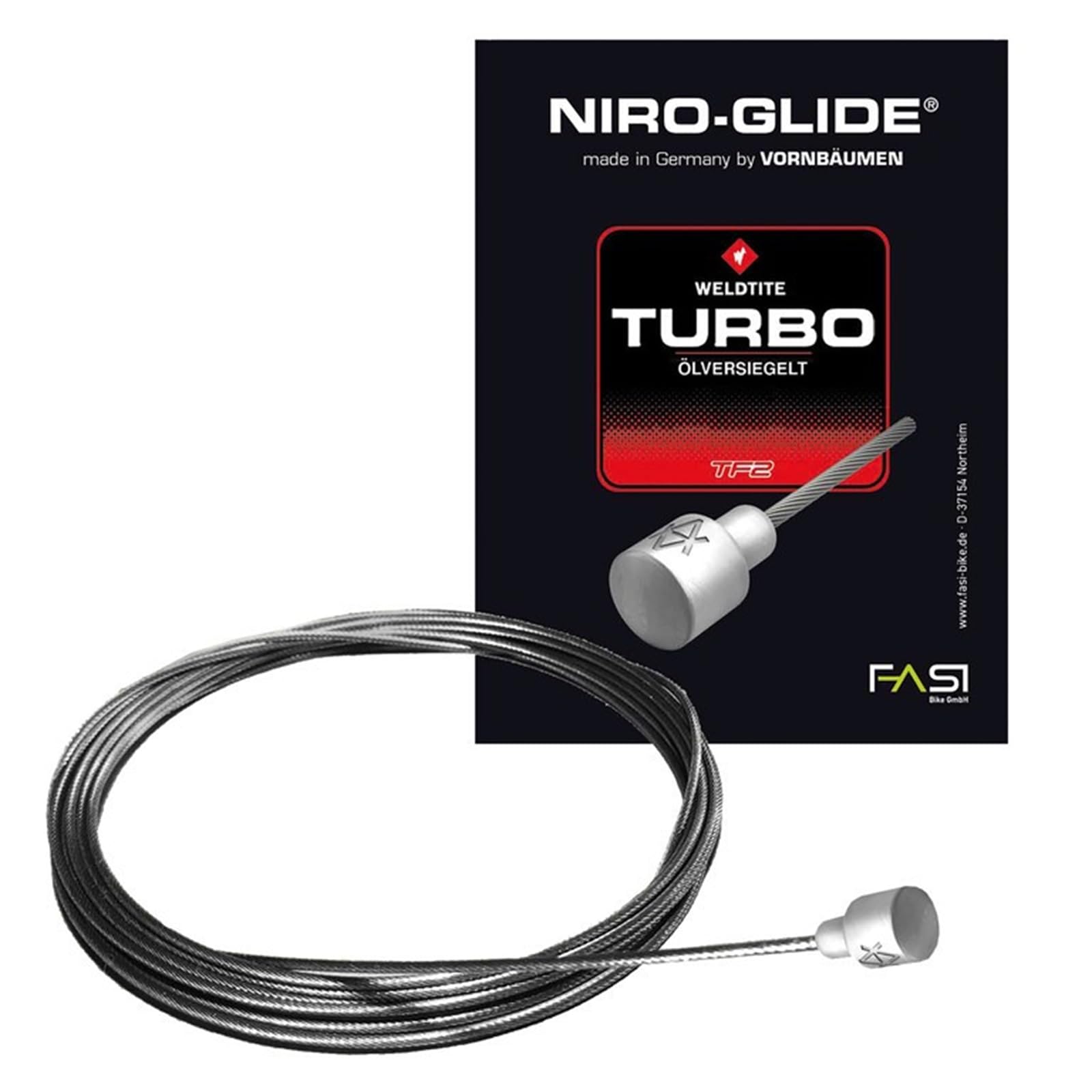 Niro-Glide Winora Brake Cable-2038054200 Cable Black/Silver 180 mm