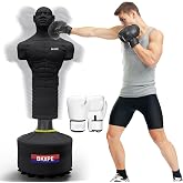 Heavy Duty Punching Bag Stand, Free Standing Boxing Dummy for Home Gym | Punching Dummy,Heavy Bag Stand,Fills with Water or Sand,No Floor Damage, Works on any Surface,With Boxing Gloves
