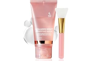 Foffreo Collagen Night Wrapping Mask for women: Peel Off Facial Mask Hydration Care, Reduces Sagging & Dullness
