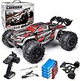 Yidedraw RC Cars 1:16 Scale Remote Control Car 50 KMH High Speed Fast 4WD RC Truck for Kids Adults Boys 2.4 GHz All Terrains RC Buggy Off-Road Drift RC Monster Trucks with 3 Batteries (Red)