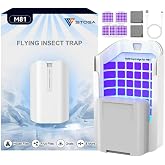 Stoga Cordless Rechargeable Fruit Fly Trap - Indoor Outdoor Gnat Killer with 5 Replaceable Glue Boards, Safe Odorless Hanging Sticky Fly Traps for Kitchen, Plants, Home &amp; Patio