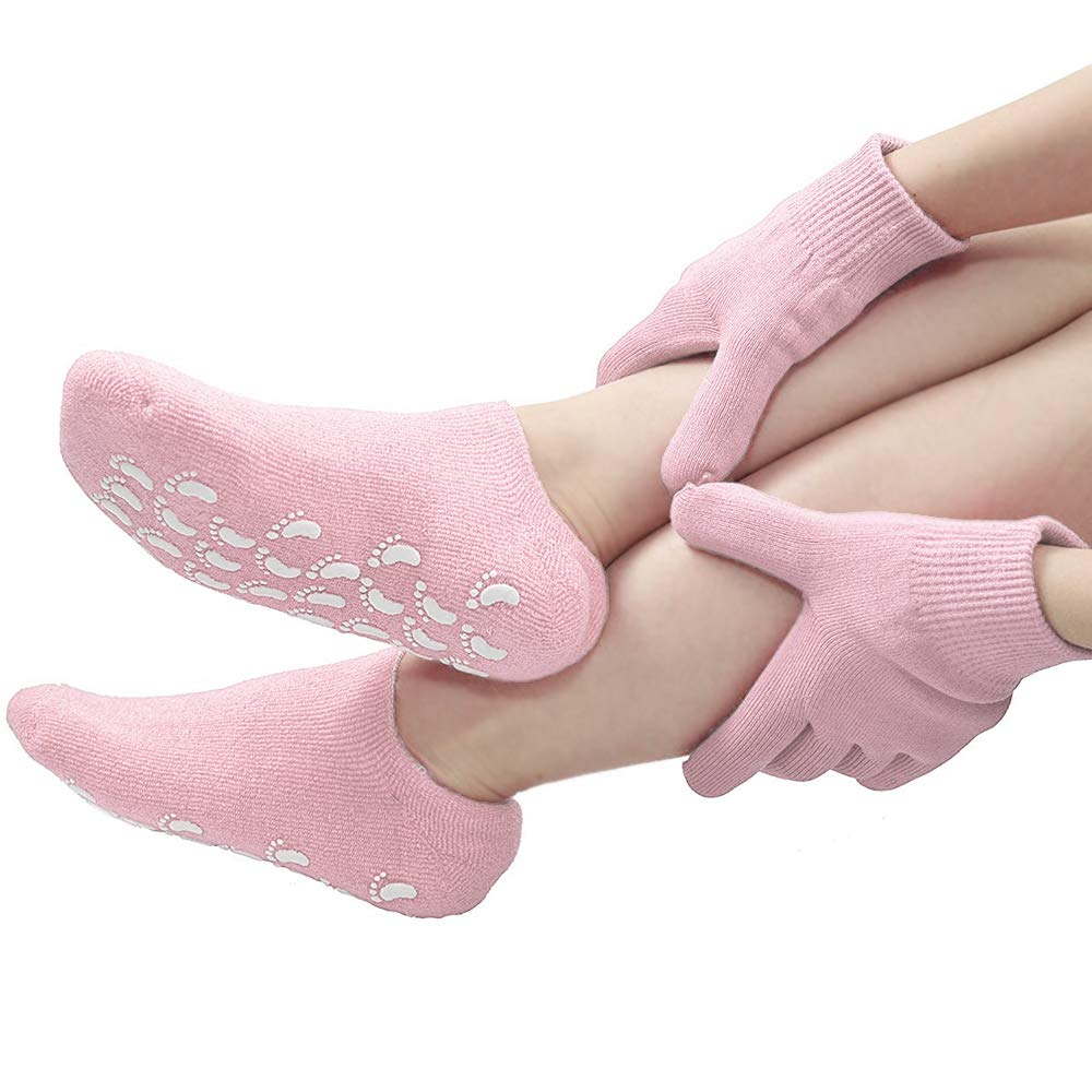 Gel Moisturizing Gloves and Spa Socks Cotton for Dry