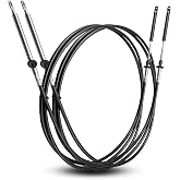 GUZIKO 11FT Throttle Shift Cable Fit for Johnson Evinrude BRP OMC | Replace 0173111, 2PCS Outboard Engine Control Cables, Smooth Throttle And Gear Shifting