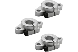 Bettomshin 4Pcs SHF12 Linear Clamping Rod Rail Shaft Support Guide Motion for 0.47inch Diameter Shaft Aluminum Alloy