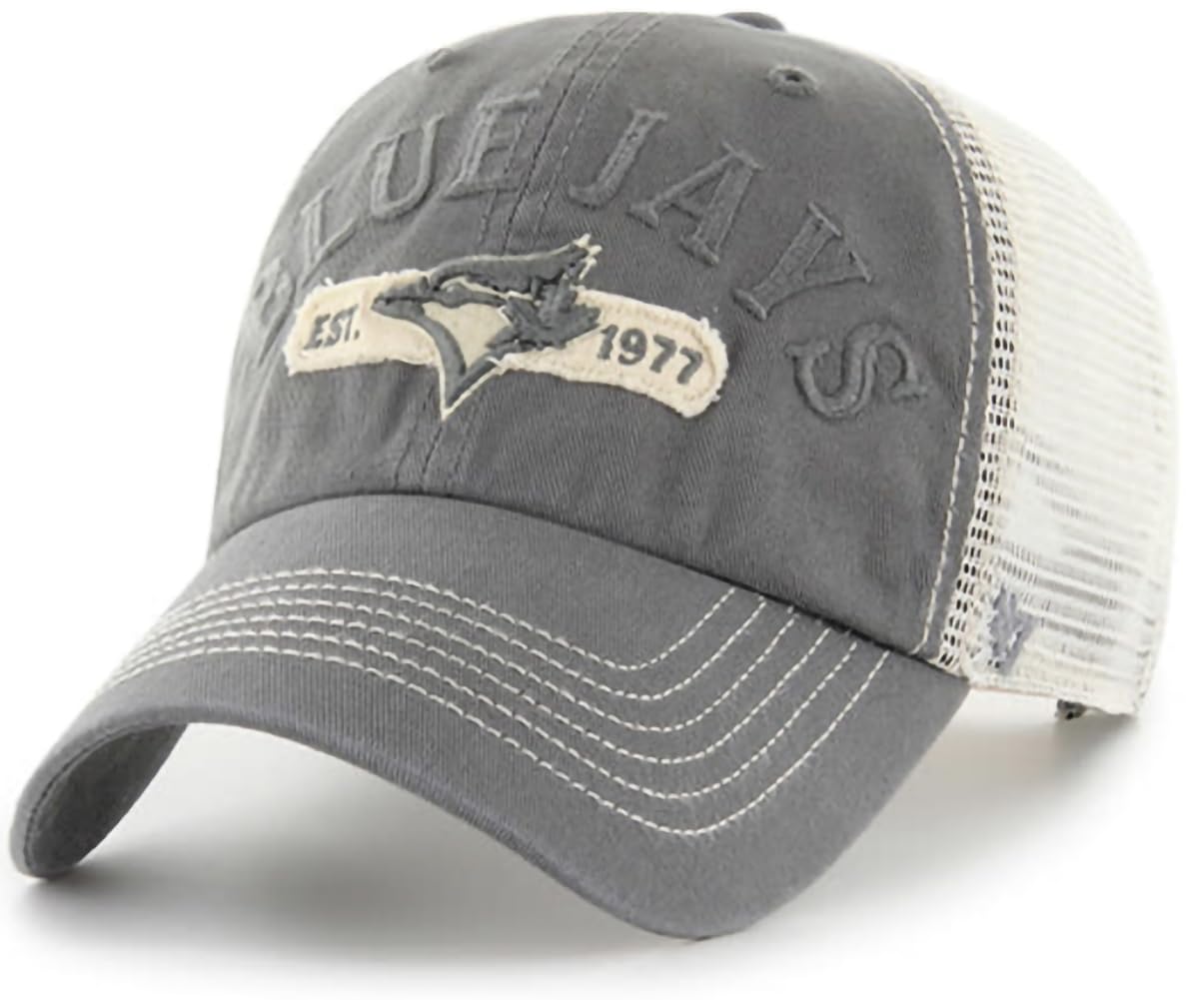Photo 1 of 47 MLB Riverbank Mesh Clean Up Adjustable Hat, Adult One Size Fits All (US, Alpha, One Size, Toronto Blue Jays)