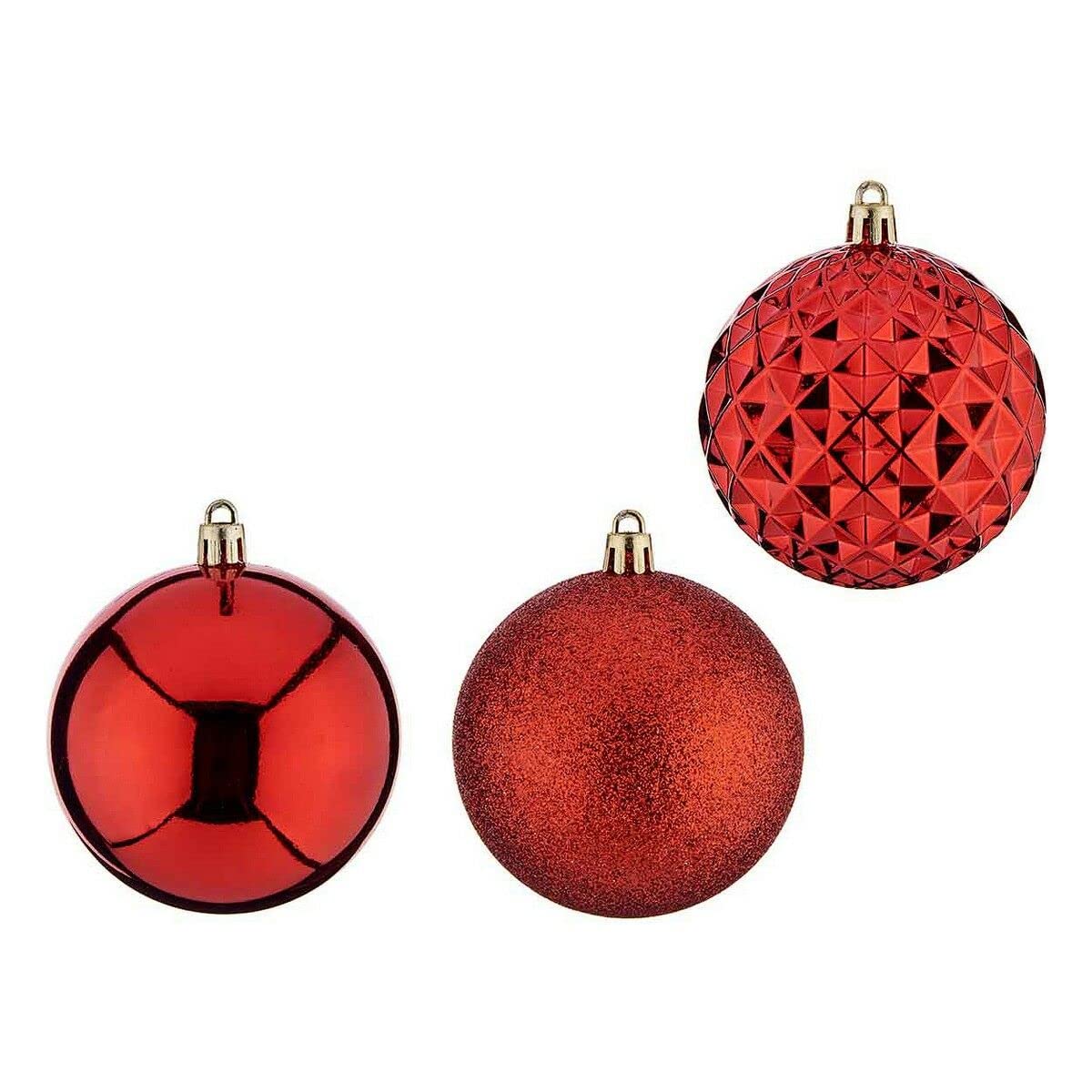 Krist+ Christmas Baubles Ø 8 cm 3 Units Red PVC