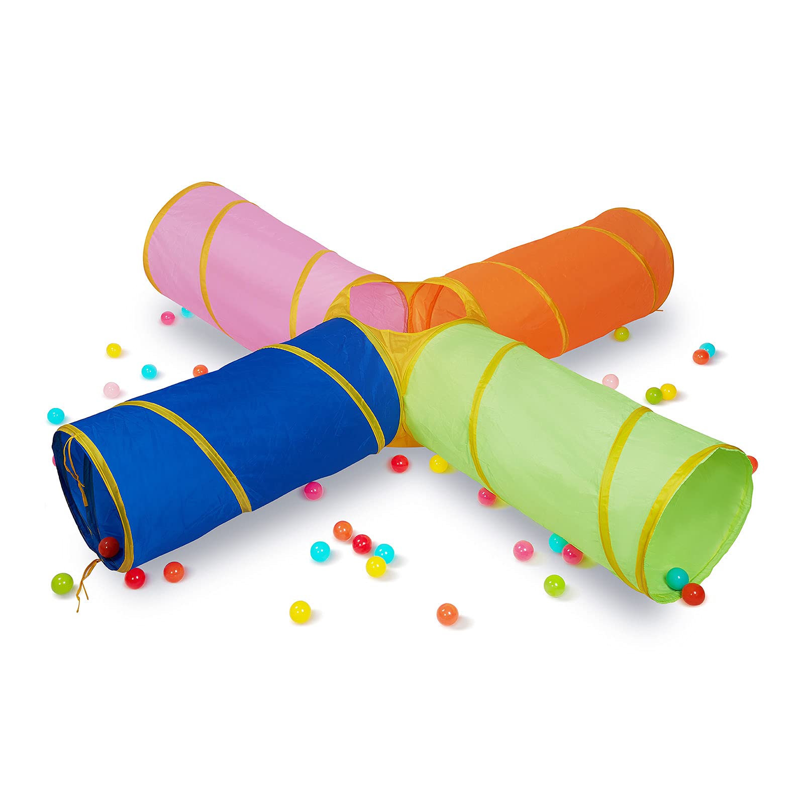 Meero London Kids Play Tunnels,4 Ways Indoor Outdoor Crawl Through Tunnel For Kids Dog Toddler Babies Children-Multi Colour
