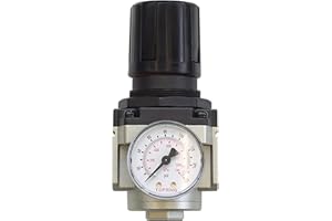 TOPRING 51.445 Airflo 400 5-125 PSI, 1/2 in. Compresed Air Regulator with Pressure Gauge, Series 51