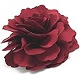 Meilliwish Camellias Flower Hair Clip and Brooch Pin 1 PCS(DarkRed)(A74)