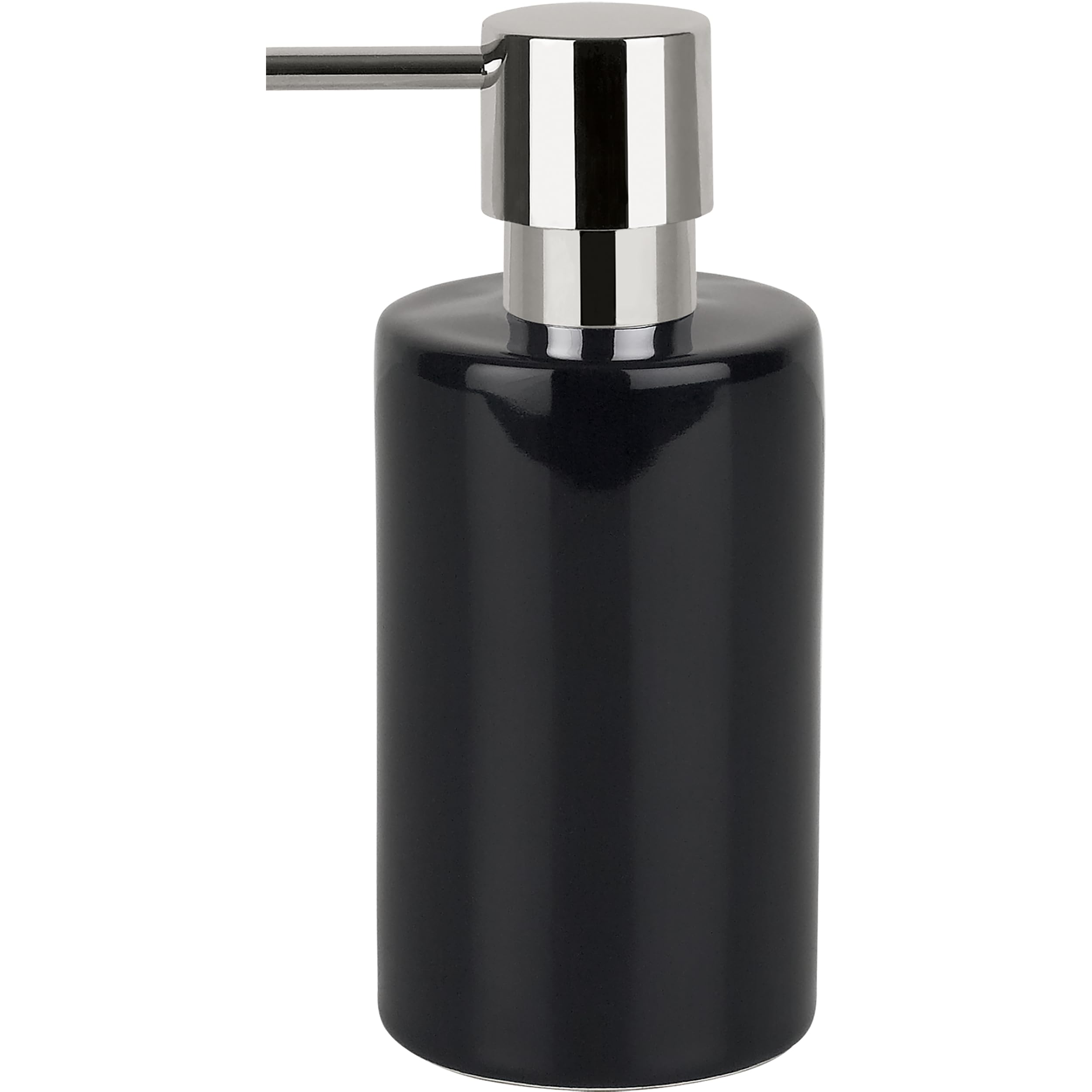 Spirella Tube Stoneware Soap Dispenser, Black