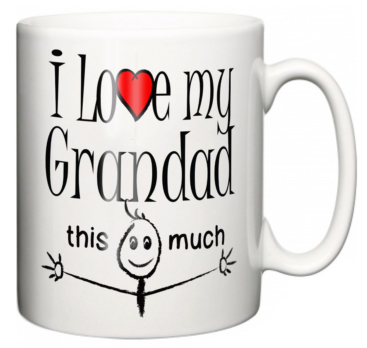 Image is Everything IiE, I Love my Grandad this much, ceramic coffee or tea Mug