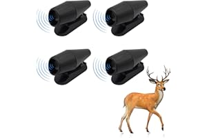 Kewucn 4 PCS Car Deer Whistles, Auto Deer Whistles Warning Devices Horn Sensor, Outdoor Driving Whistles Avoiding Deers from Collisions, Universal Car Accessories (Black A)