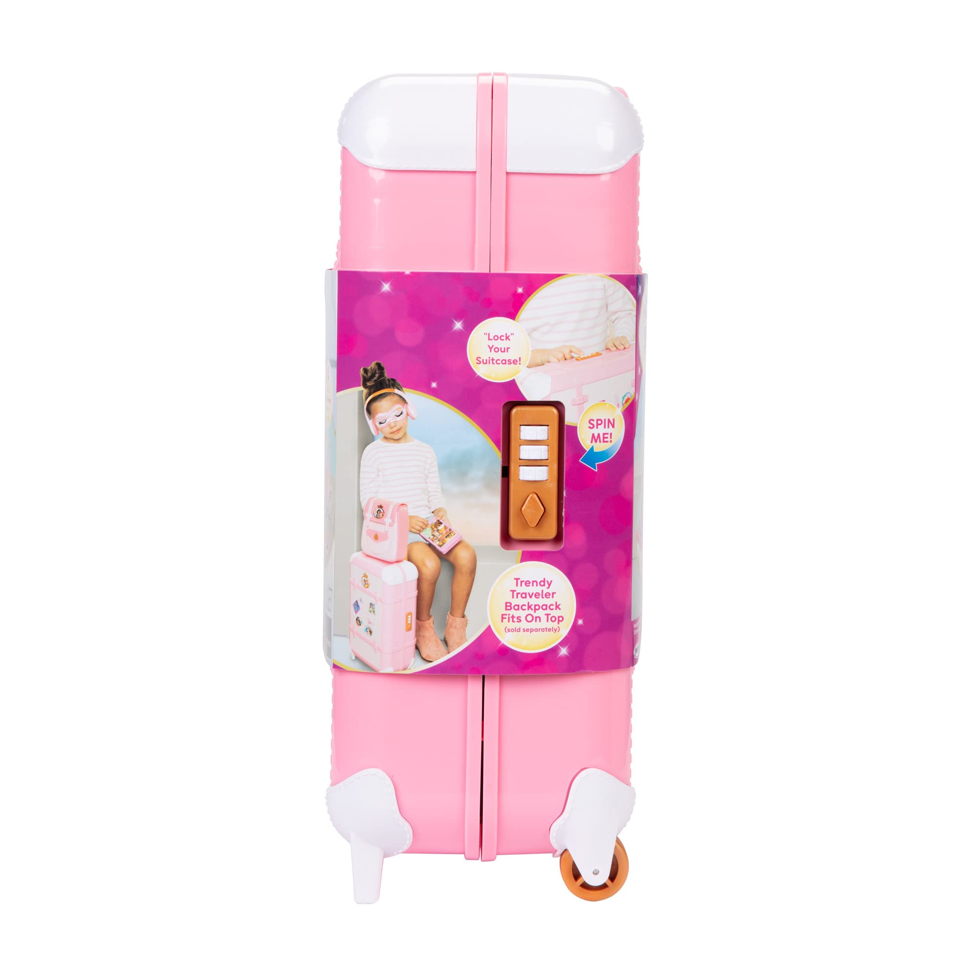Disney Princess Travel Suitcase Play Set for Girls with Luggage Tag Style Collection, 14 Pretend Play Accessories Pieces Including Travel Passport! for Ages 3+