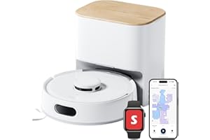 SwitchBot K11+ Robot Vacuum & Mop with Matter, 6000Pa Suction, 90-Day Hands-Free Self-Emptying, LDS Navigation, 3.6″ Ultra-Sl