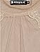 Allegra K Woman Mesh Panel Front Mock Neck Bracelet Sleeves Top L Beige
