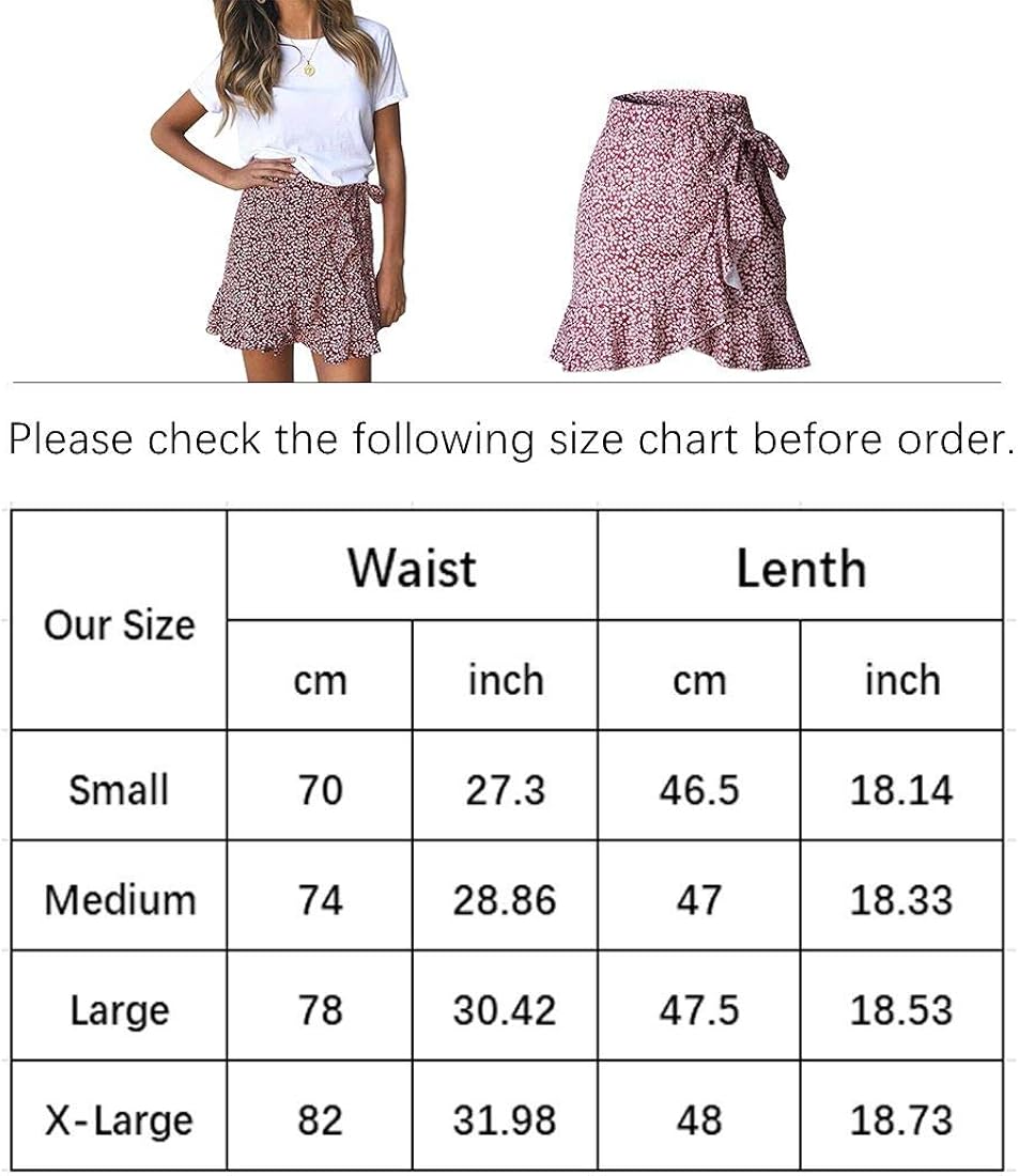 Women's Leopard Asymmetrical Ruffles High Waist Printed Cute Summer Casual Mini Skirt: Clothing