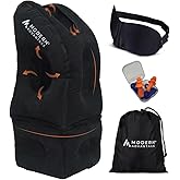 Modern Advantage Inflatable Travel Pillow for Airplanes with Adjustable Extra Bottom, Support Head & Chin to Avoid Neck & Shoulder Pain, for Travelling, Office Napping with Eye Mask & Earplug