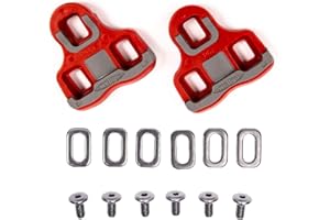 VeloChampion Look Keo Grip Pedal Cleats 6 Degree Float Red