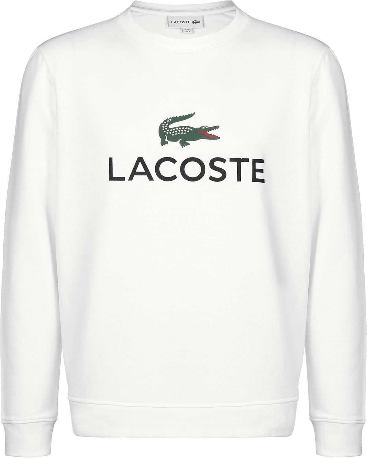 white lacoste jumper
