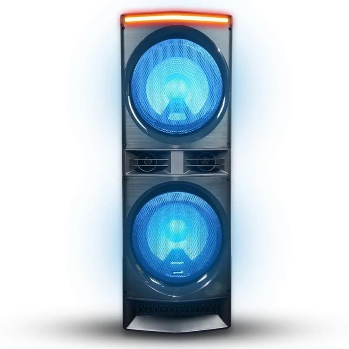 Photo 1 of *MISSING PARTS*
Gemini 6000W Peak Power Bluetooth Karaoke Party Speaker System with Dual 12" Woofers, LED Lights, Mic, Guitar Input, DJ Effects, USB Recording & Remote Control (GPK-1200)