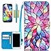 Uncle.Y Galaxy S5 Case,S5 Case,Samsung Galaxy S5 Case, Galaxy S5 Case Wallet Flip Cover PU Leather Folio with Credit Card Slots and Screen Protector Case for Samsung Galaxy S5 I9600 (Flower)