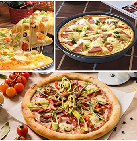 Pizza Pan Non-Stick 11 Inch Round Pizzas Pie Loaf Muffin Tray Carbon Steel Bakeware