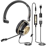 Headset with Mic, USB Headset with