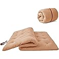 ZonLi Japanese Floor Futon Mattress Queen Size 60"x 80",100% Cotton 2.5'' Thicken Tatami Mattress,Foldable Sleeping Pad,Portable Dormitory Tatami Mat,Roll Up Floor Lounger Bed for Adult (Burro)