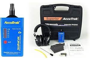 ACCU-TRAK Superior AccuTrak VPE PRO Ultrasonic Leak Detector Professional Kit, Includes VPE Leak Detector, Battery, Large Carry Case, Touch Probe, Waveguide, Noise Blocking Headphones