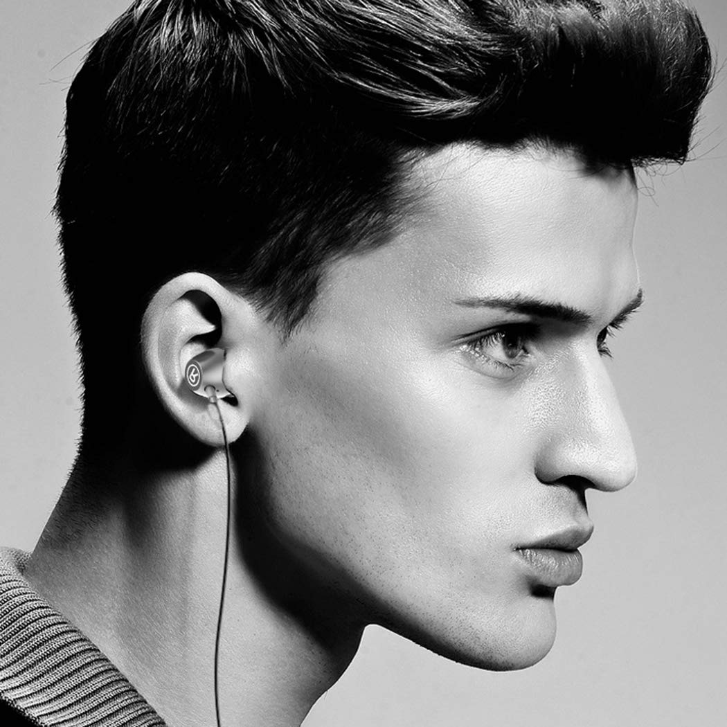 IEnkidu Sound in-Ear Earphones Headset Earbuds with Mic for Mobile Phon (Silver)