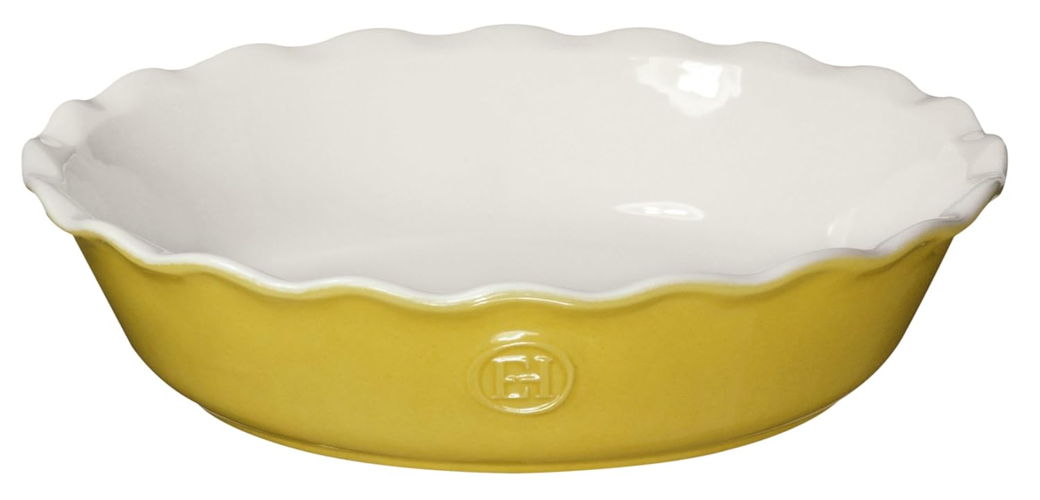 Emile Henry Made In France HR Modern Classics Pie Dish, 9", Yellow