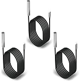 DROK 10K Temperature Sensor Probe 3pcs, 1 Meter Waterproof Stainless Steel NTC Temperature Probe for Various Water Dispensers, Air Conditioners, Refrigerators, Freezers, Water Heaters, Dishwashers