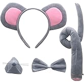 Animal Mouse Costume Accessories Set for Halloween Cosplay Party Decoration Dress up Kit