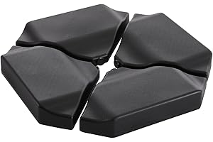 Gardesol 264lbs Heavy-Duty Patio Umbrella Base, 4Pcs Square Base, Counterweight Plate Set, Water&Sand Filled Cantilever Umbrella Base for Patio Umbrella, Black