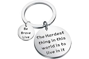 CENWA Buffy Quote Hardest Thing In This World Is To Live In It Be Brave Live Keychain 90's Television Gifts