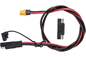 UrbanHui Efficient SAE To For XT60 12AWG Wire Extension Cord For Solar Panels, Suitable For Extreme Conditions