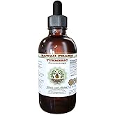 Turmeric Alcohol-Free Liquid Extract, Organic Turmeric (Curcuma Longa) Dried Rhizome Glycerite Natural Herbal Supplement, Hawaii Pharm, USA 2 fl.oz