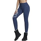 baleaf Ski pants for women winter snow Thick Fleece Lined Legging Waterproof Insulated Hiking Snowboarding Cold Weather Gear Blue L